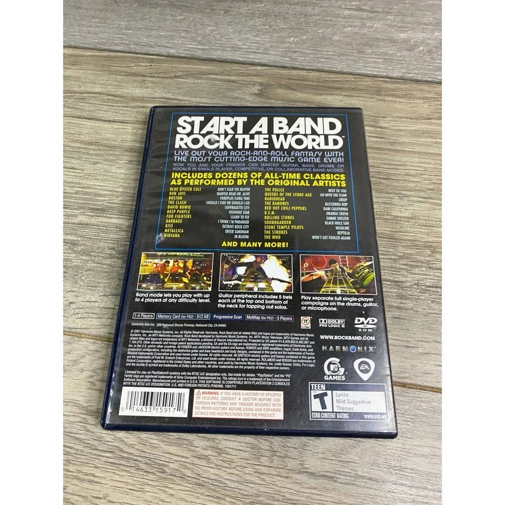 Rock Band Sony PlayStation 2 PS2 Game 2007 SLUS‎ 21682 Complete with Manual